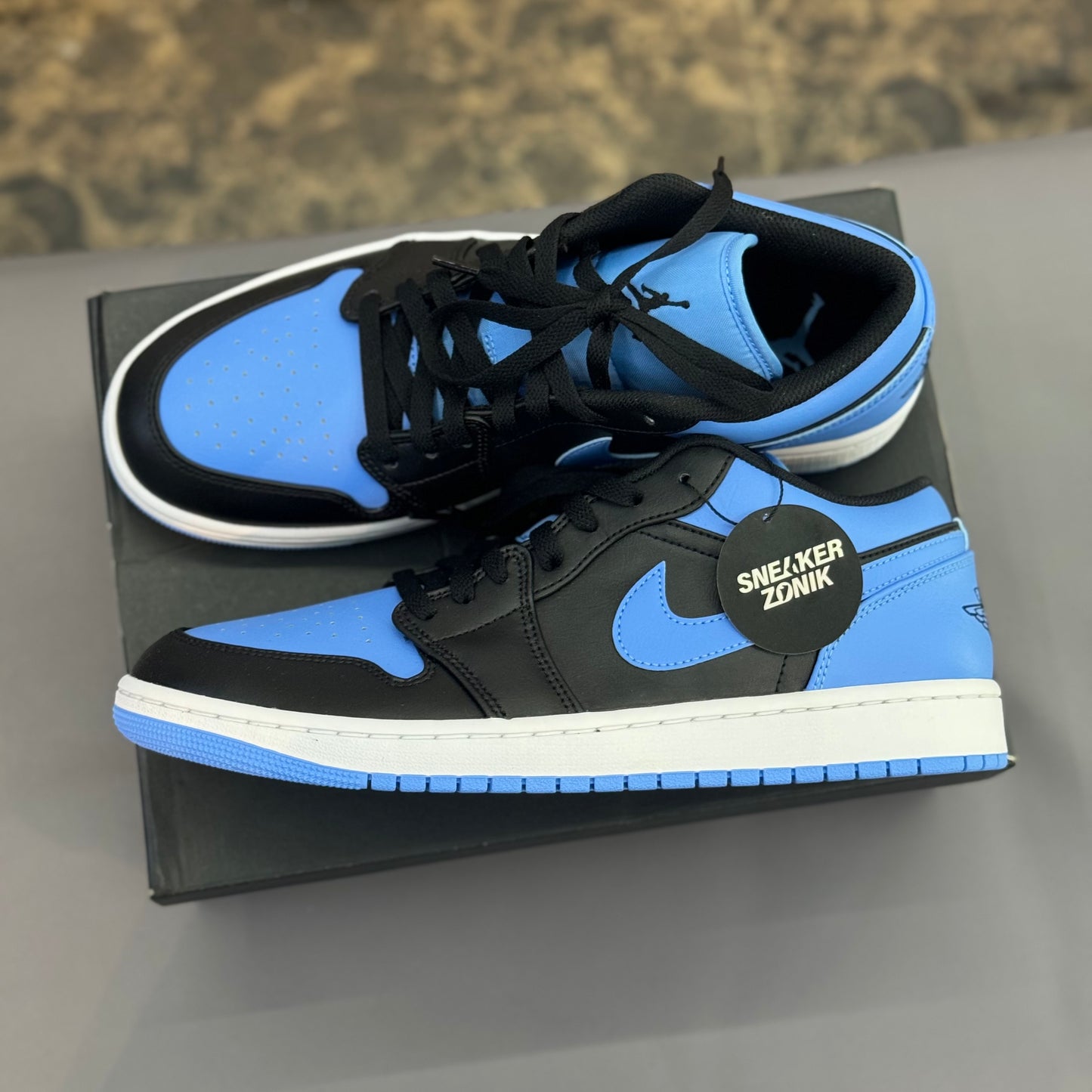 Jordan 1 Low Black University Blue