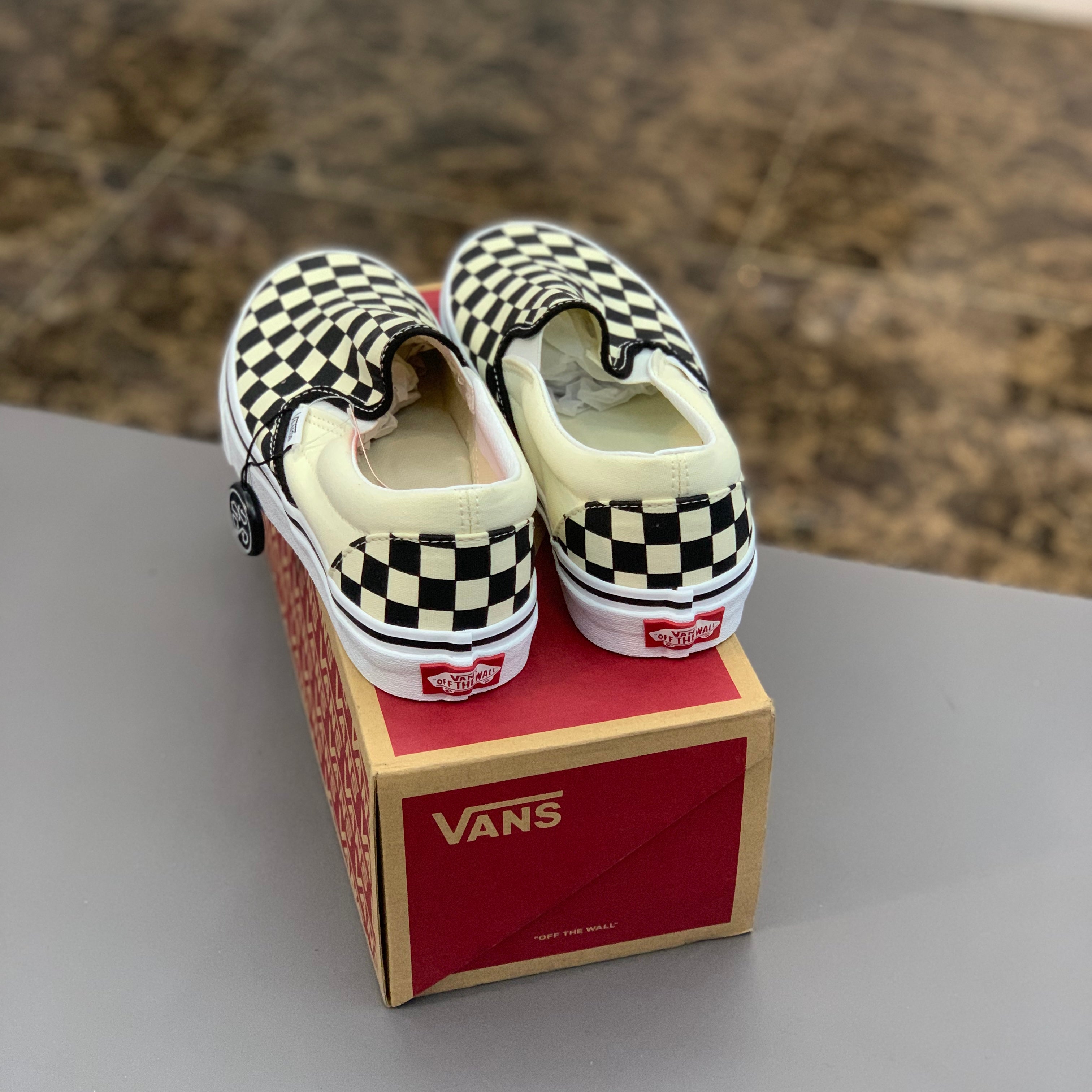 Vans checkerboard outlet slip on original